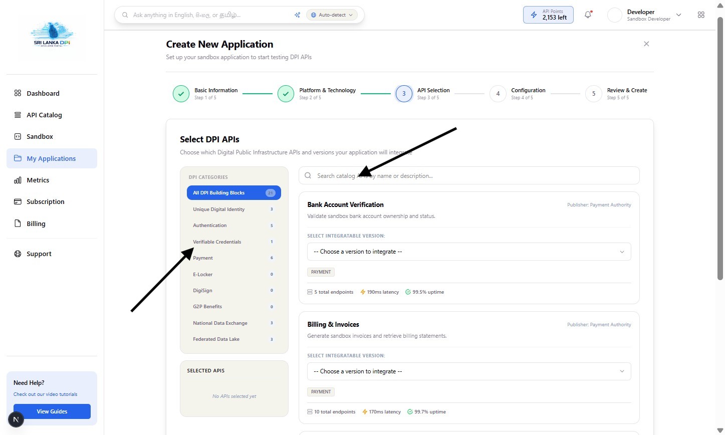 Search for APIs
