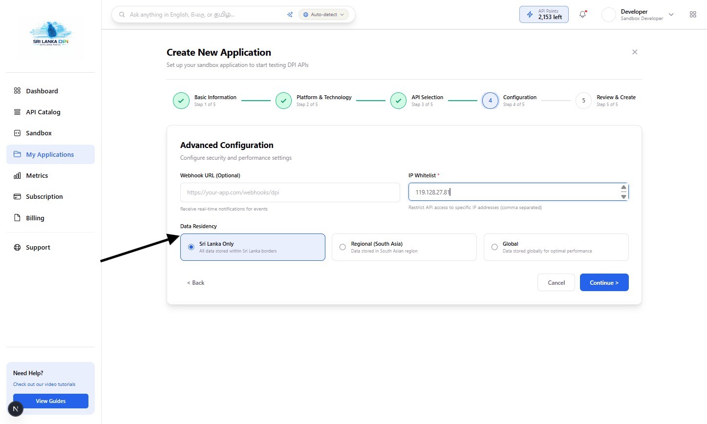 Select Data Residency