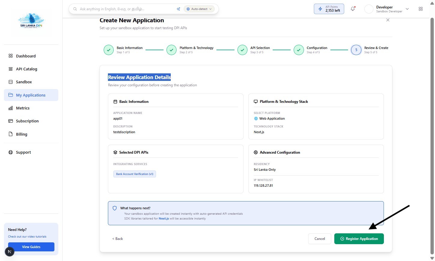Register Application